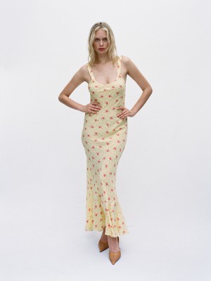 Yellow / Red Realisation Par The Allegra Dress | US-743025JGB