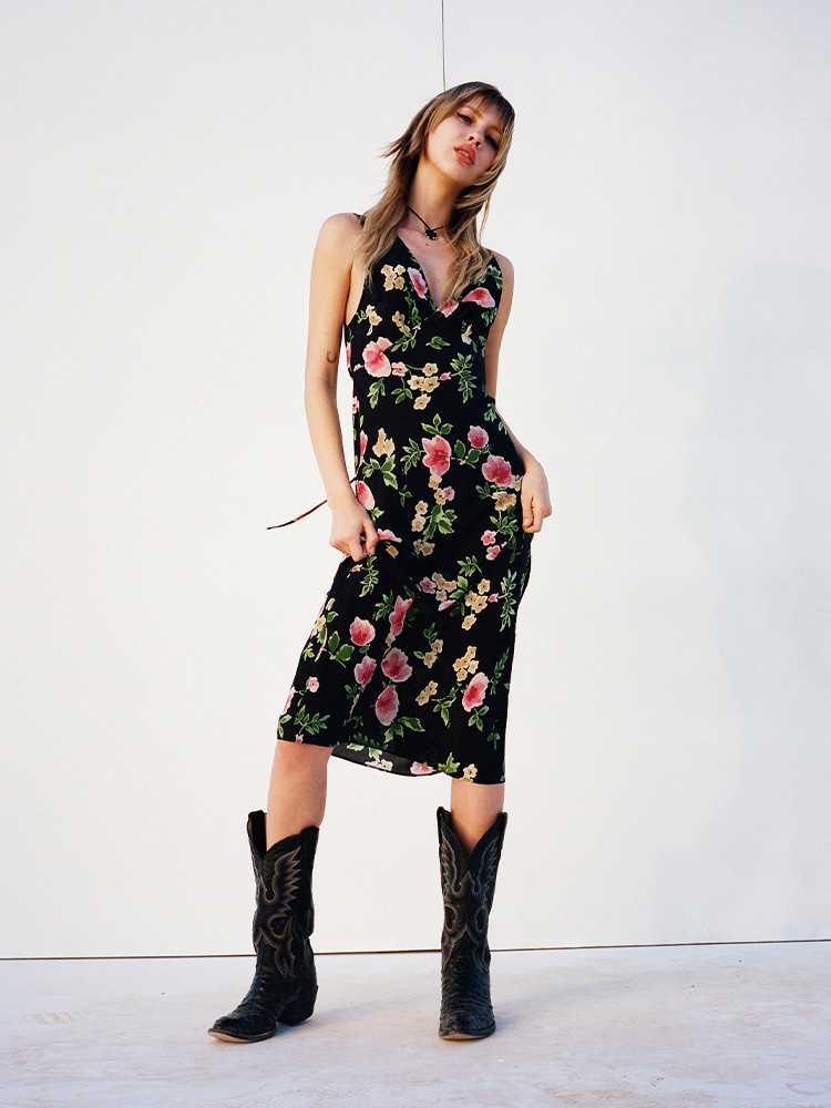 Black / Green / Rose Realisation Par The Stephanie Dress | US-967453WYM