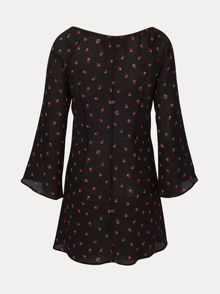 Black / Red Realisation Par The Luna Dress | US-658931CQZ