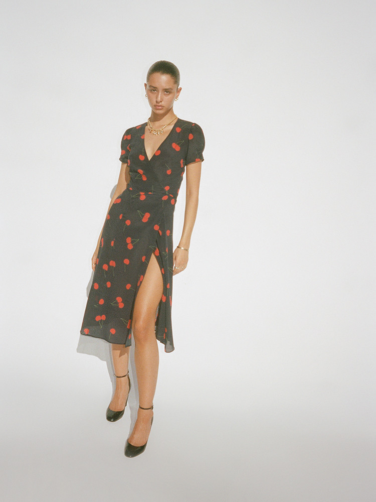 Black / Red Realisation Par The Teale Dress | US-968720RWG