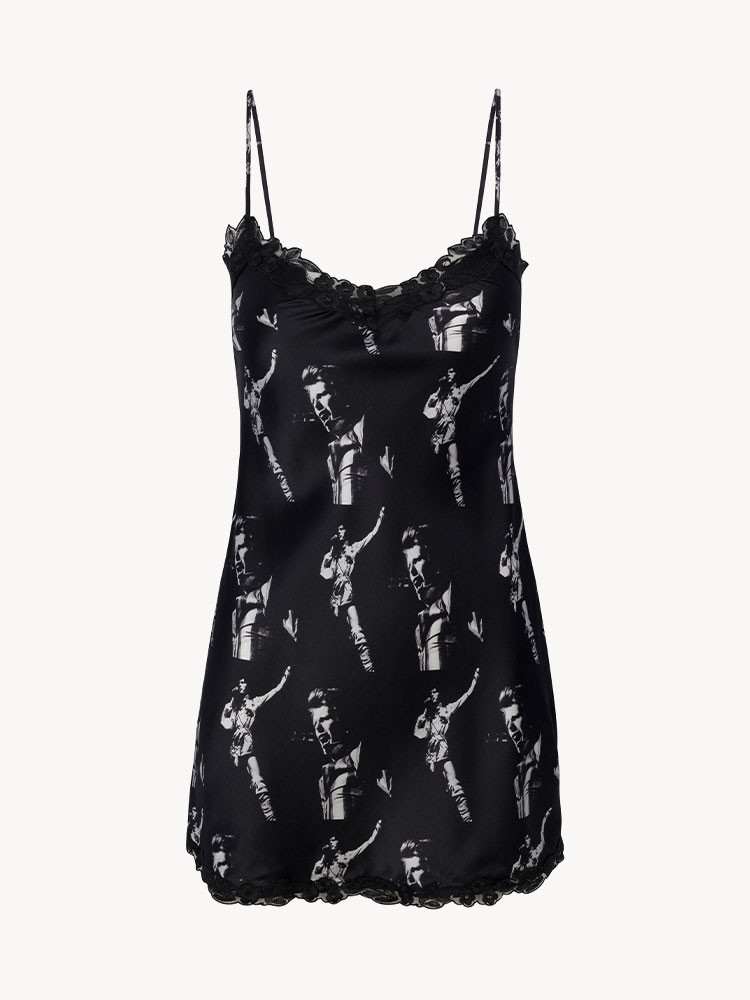 Black / White Realisation Par Sukita Slip Dress | US-562079QST