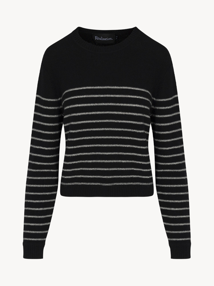 Black / White Realisation Par The Ani Sweater | US-369542CNH