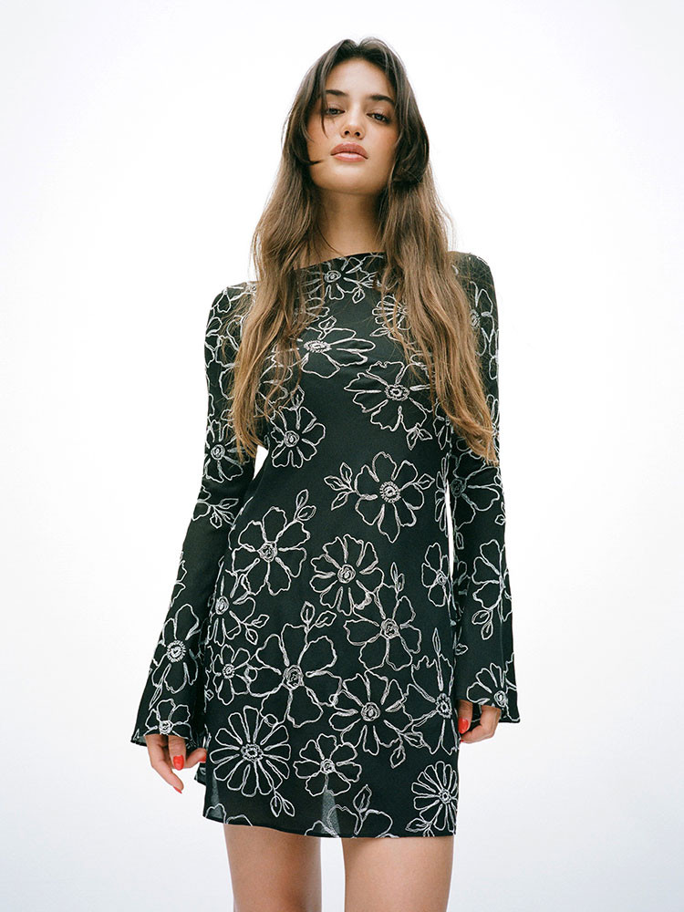 Black / White Realisation Par The Brigitte Dress | US-126709RDU