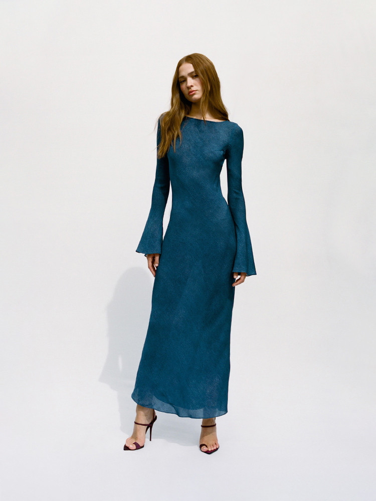 Dark Blue Realisation Par The Gia Dress | US-387462NOD