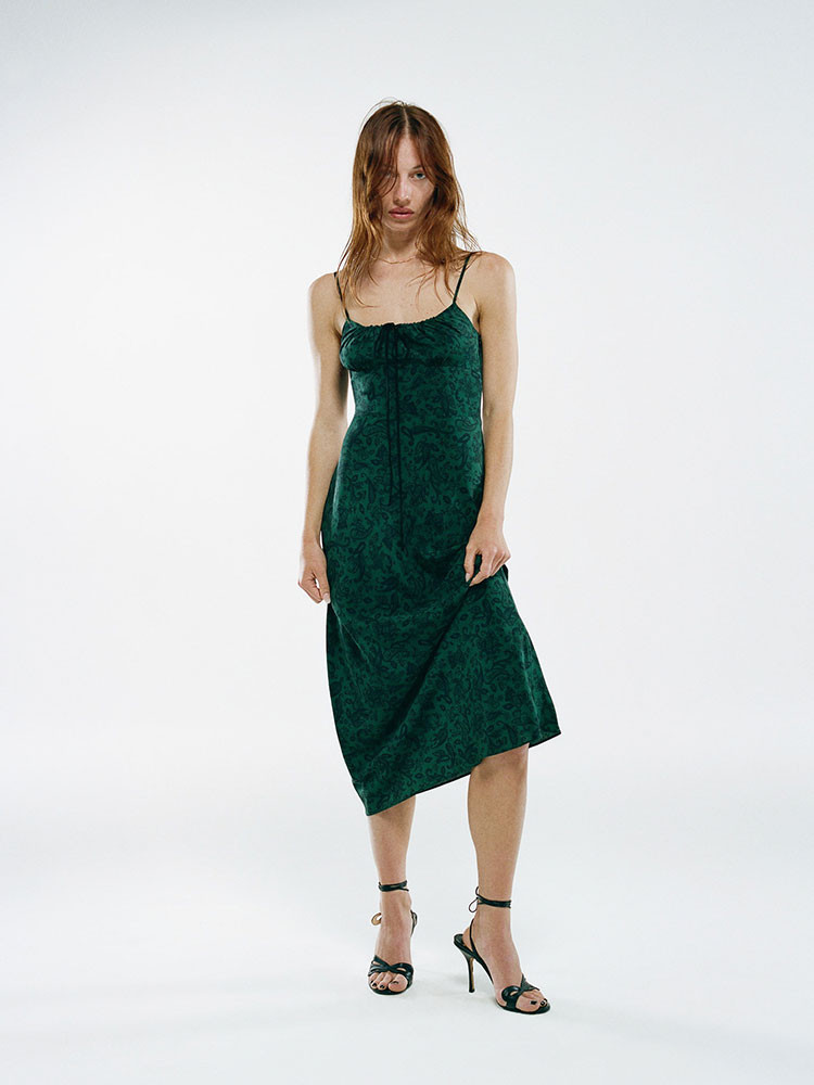 Green / Black Realisation Par The Alba Dress | US-098251PDG