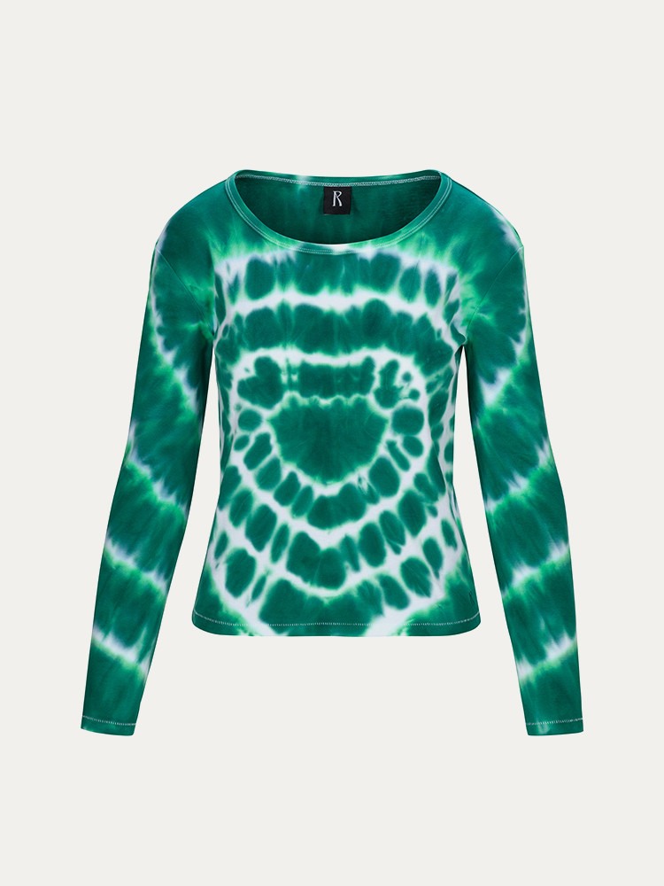 Green / White Realisation Par Heart Long Sleeve Tee | US-453108TBR