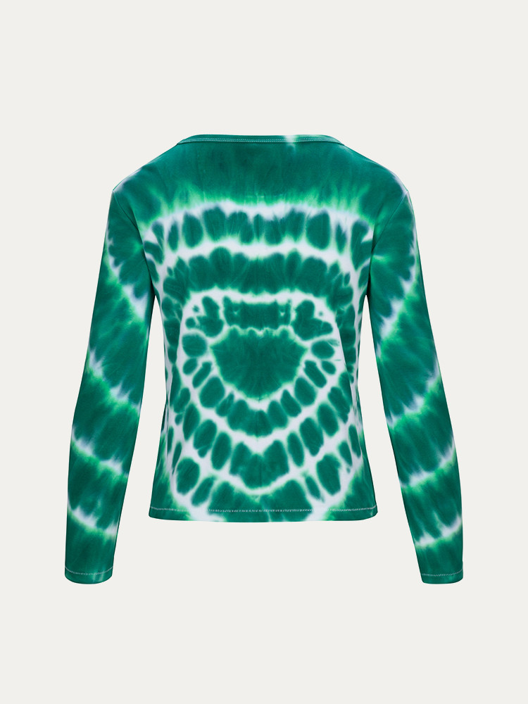 Green / White Realisation Par Heart Long Sleeve Tee | US-453108TBR