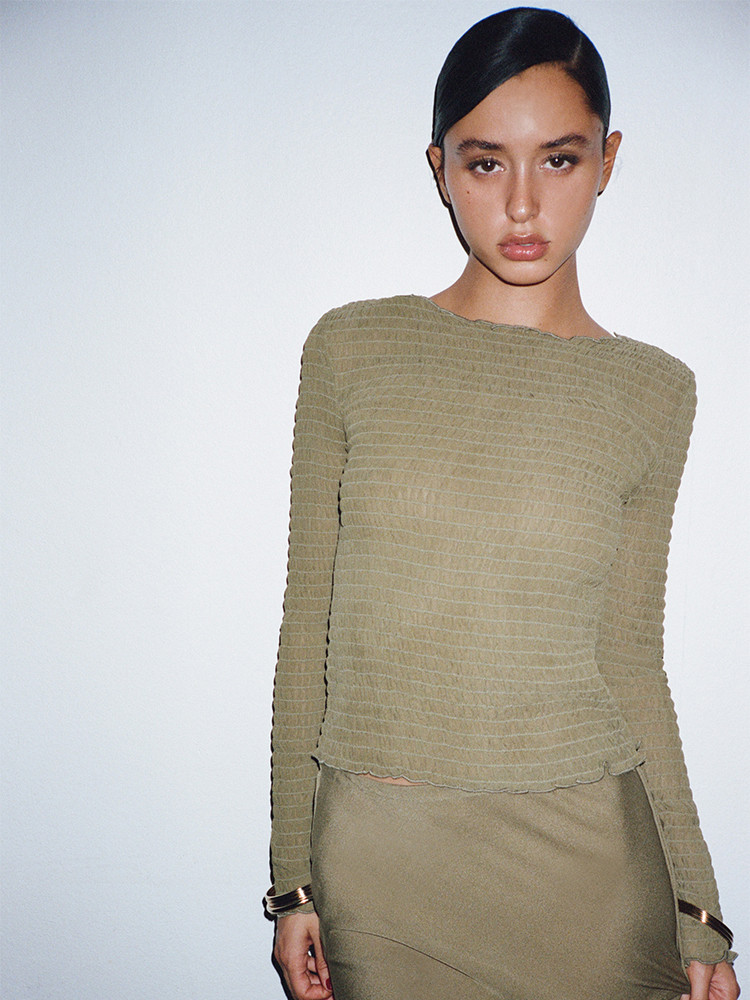 Khaki Realisation Par The Chloë Top | US-425368NYR