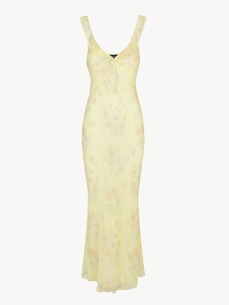 Light Yellow Realisation Par The Heidi Dress | US-024763TAZ