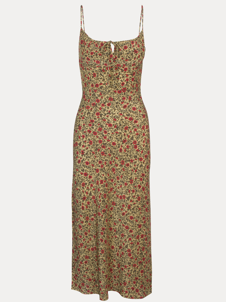 Olive / Red Realisation Par The Alba Dress | US-935078TBQ