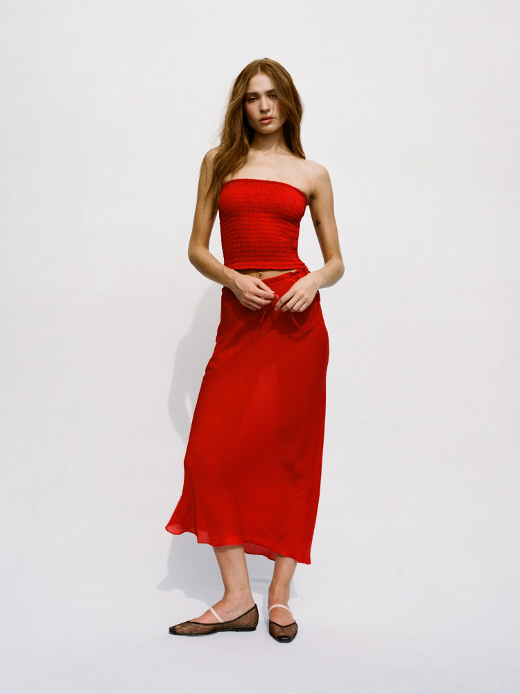 Red Realisation Par The Georgia Skirts | US-629704CDA