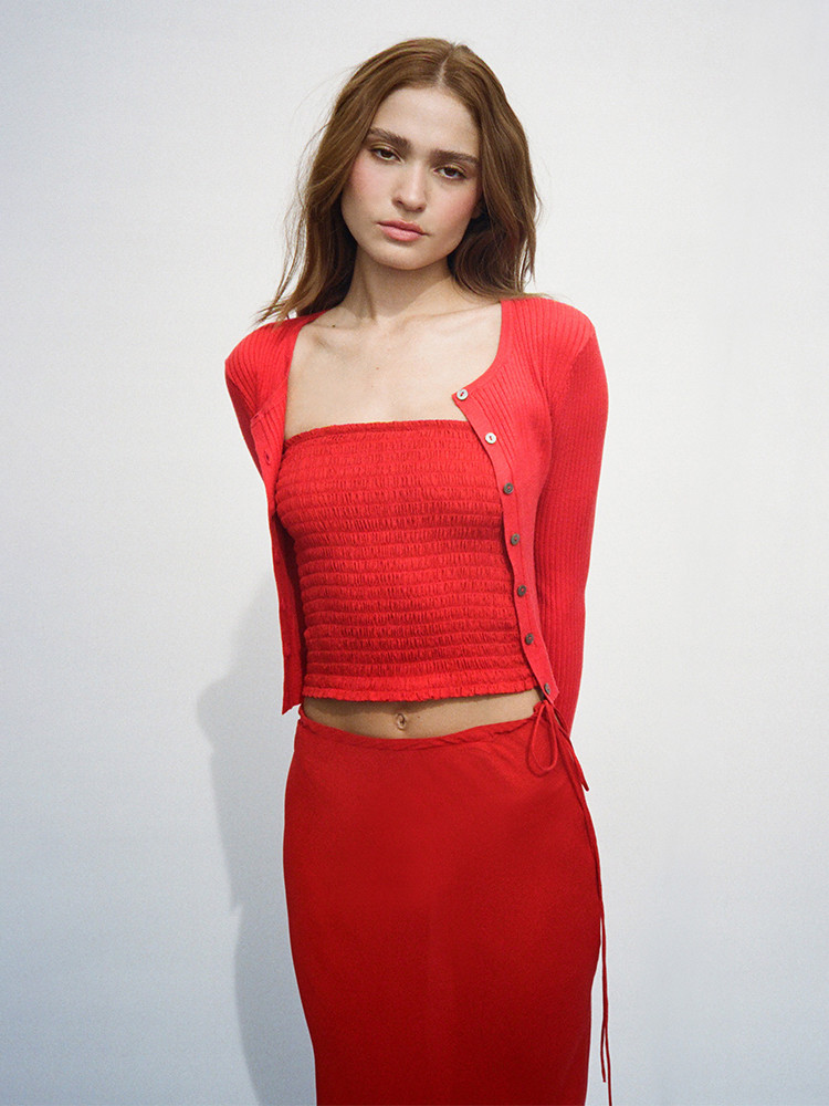 Red Realisation Par The Winona Cardigan | US-435092OCX