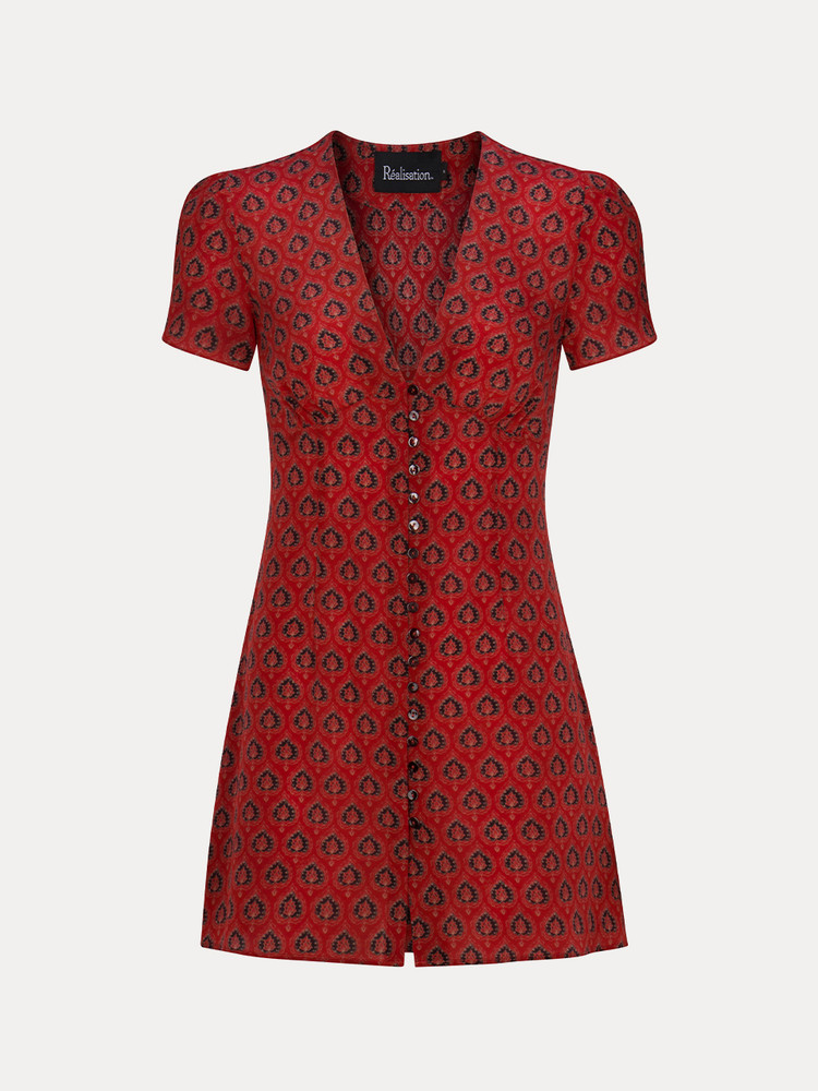 Red / Black Realisation Par The Cecile Dress | US-836902QVZ