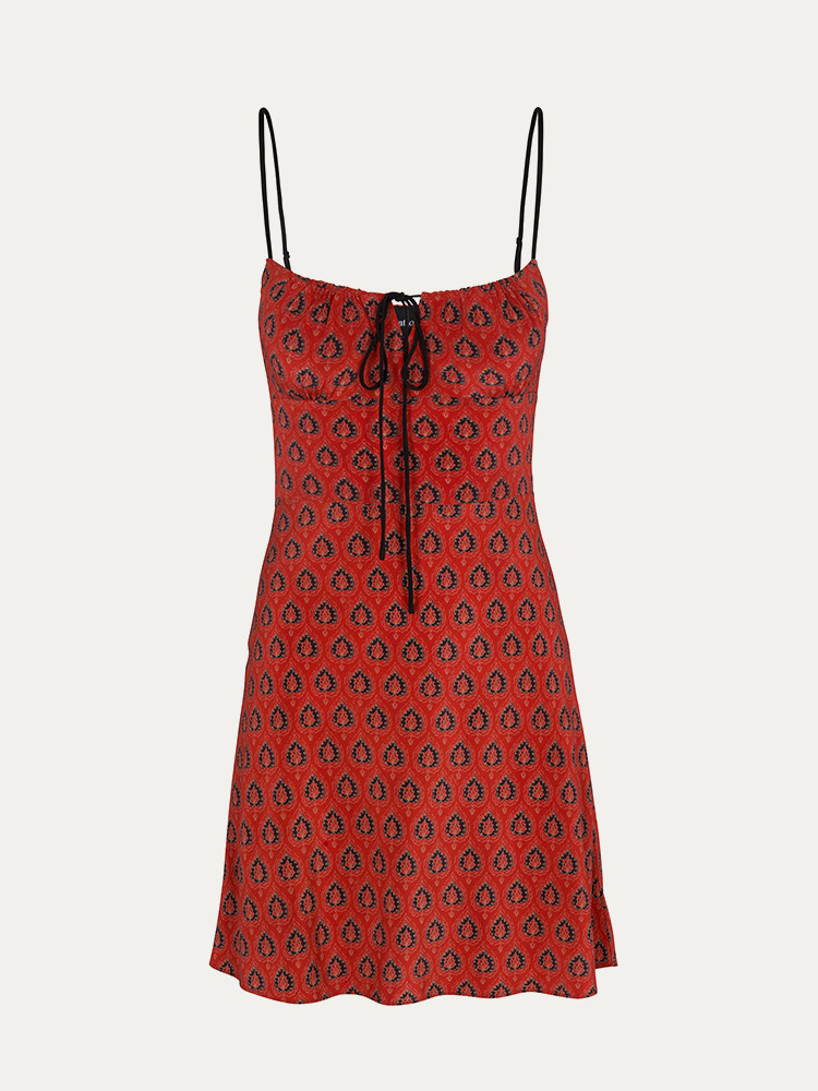 Red / Black Realisation Par The Inez Dress | US-658437KTE