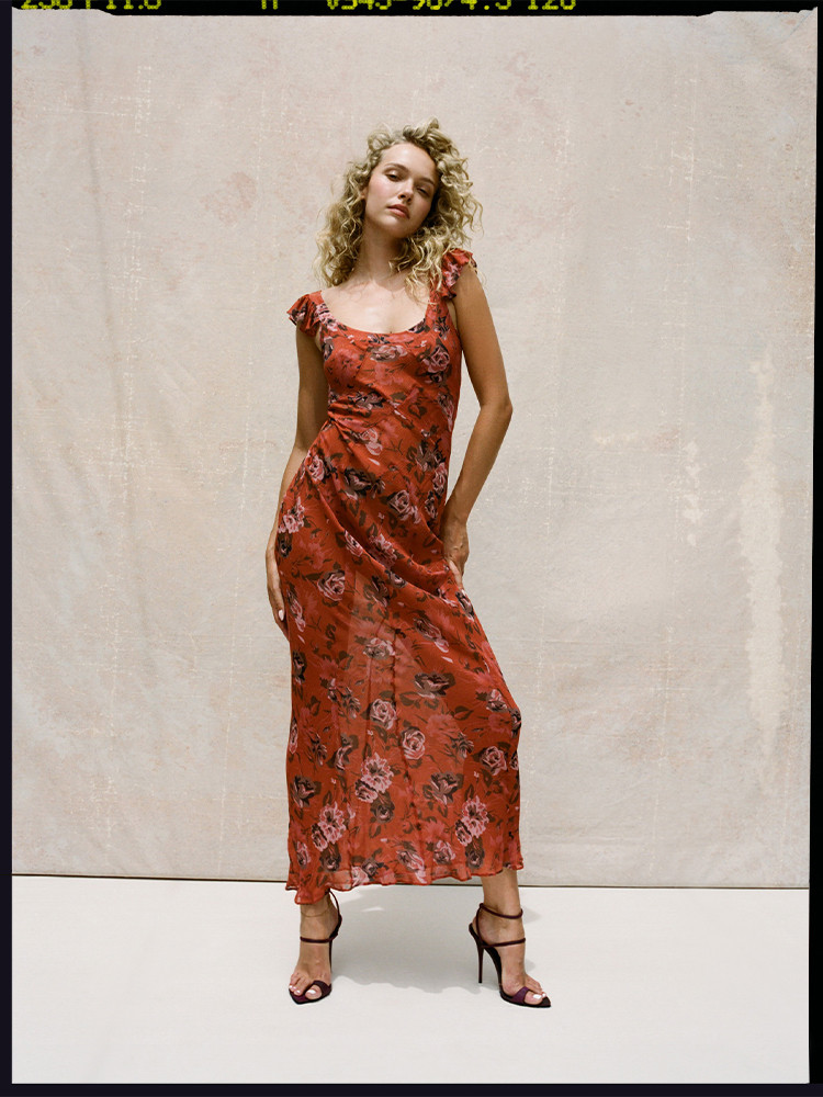 Red / Rose / Black Realisation Par The Lila Dress | US-135792FML