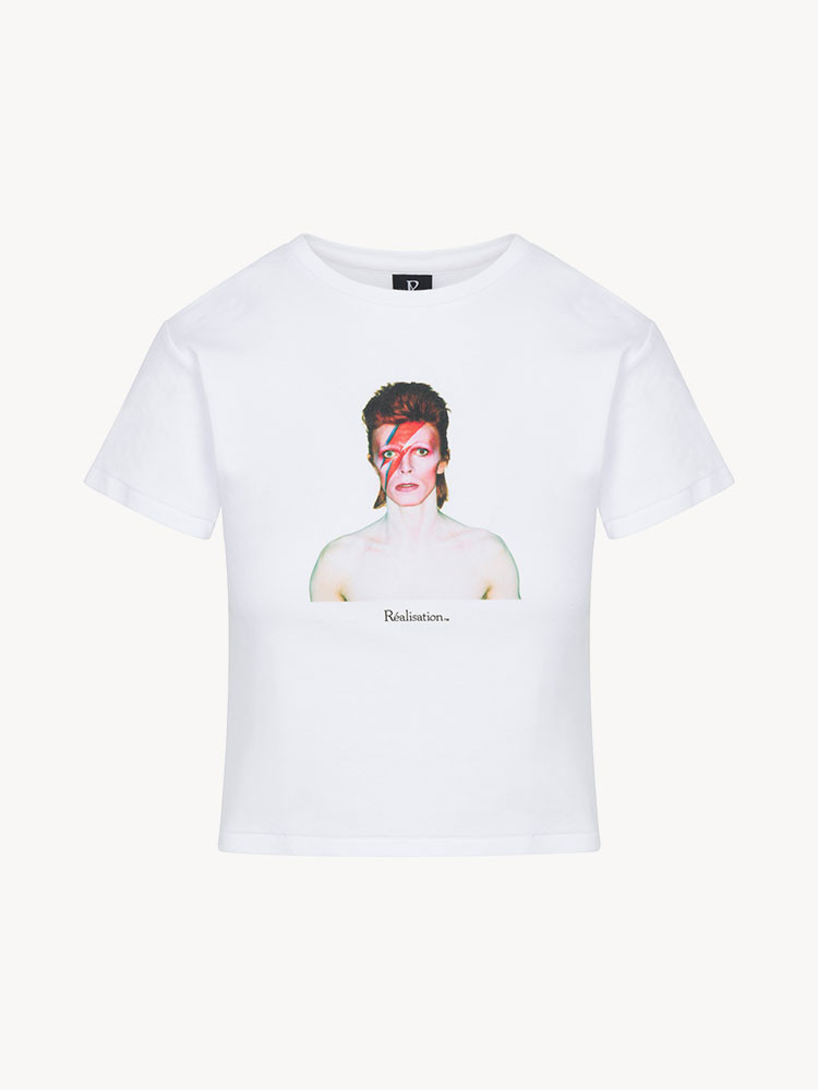 White Realisation Par Aladdin Sane Baby Tee | US-284769OVR