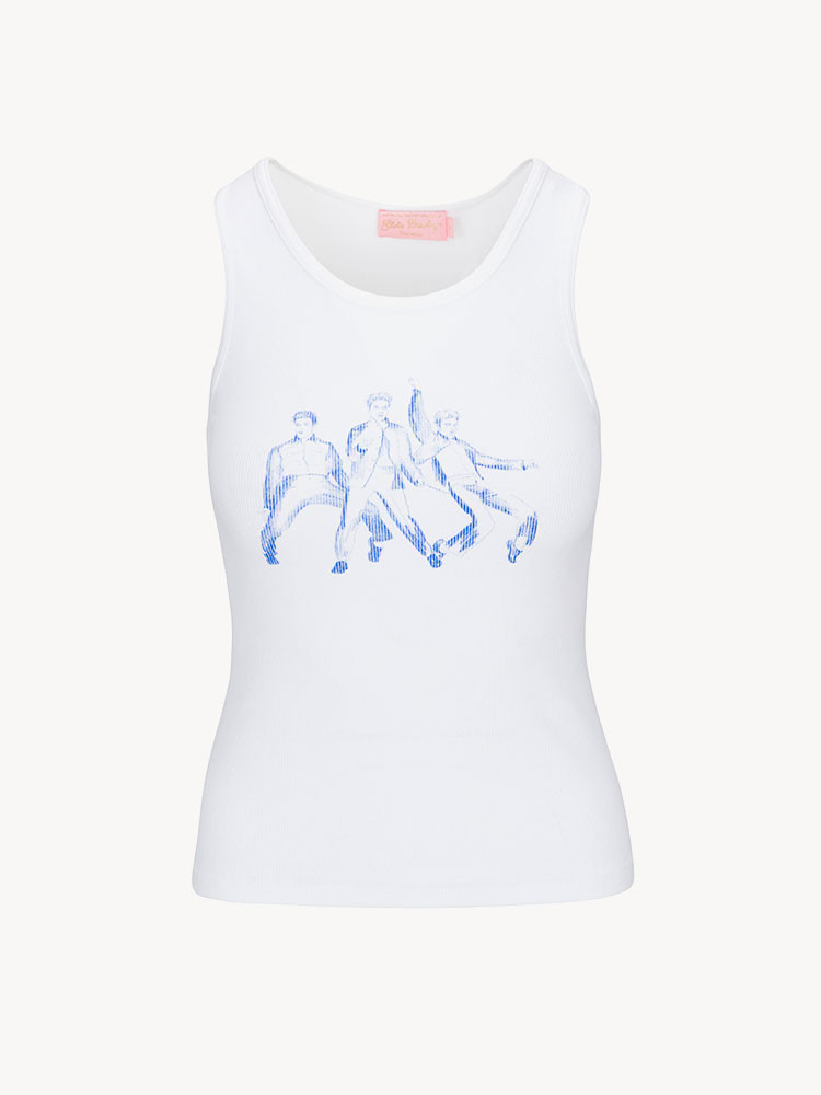 White / Blue Realisation Par The Spinout Tank | US-123405MIG