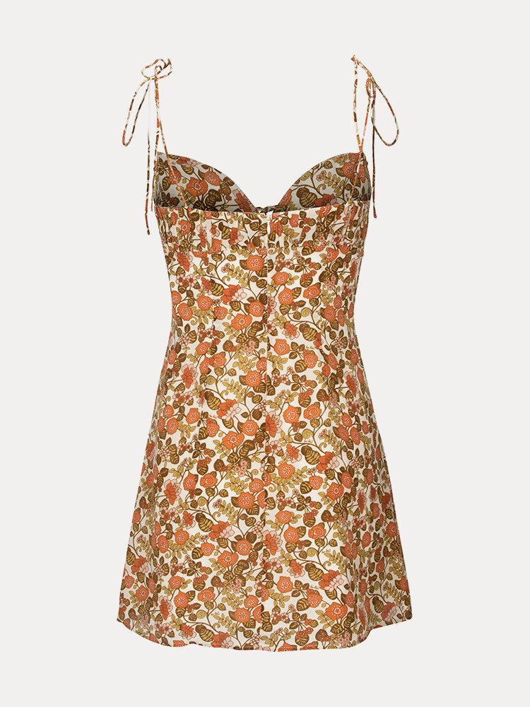 White / Olive / Orange Realisation Par The Devon Dress | US-841279POT