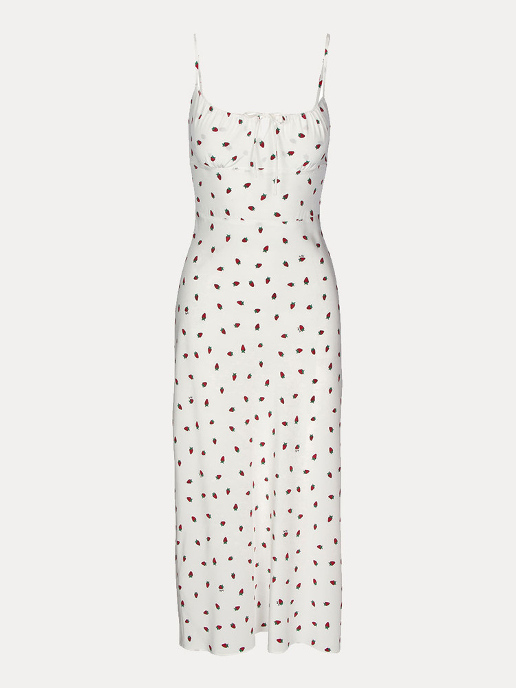 White / Red Realisation Par The Alba Dress | US-326094ADB