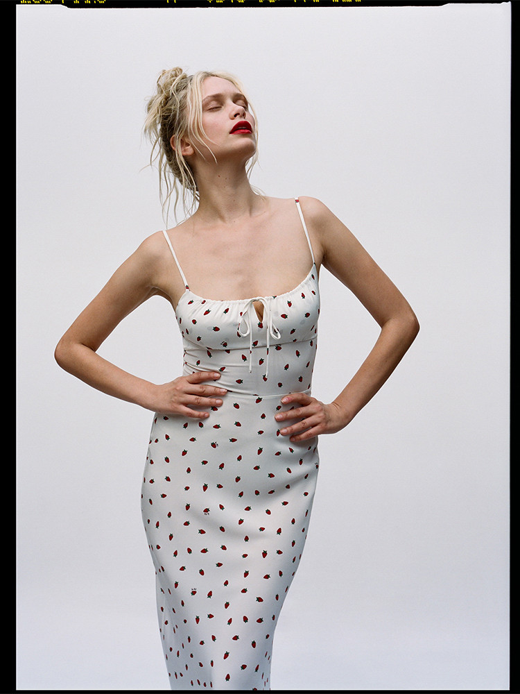 White / Red Realisation Par The Alba Dress | US-326094ADB