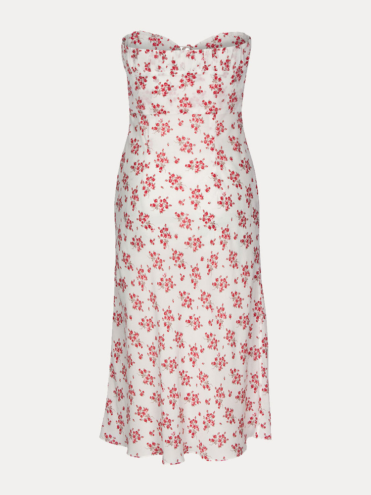 White / Red Realisation Par The Iris Dress | US-658347QVX