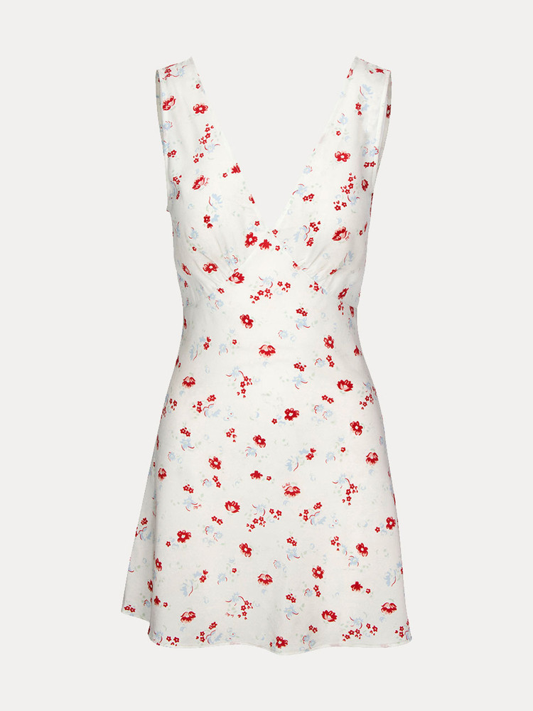 White / Red Realisation Par The Isabelli Dress | US-086423YHL