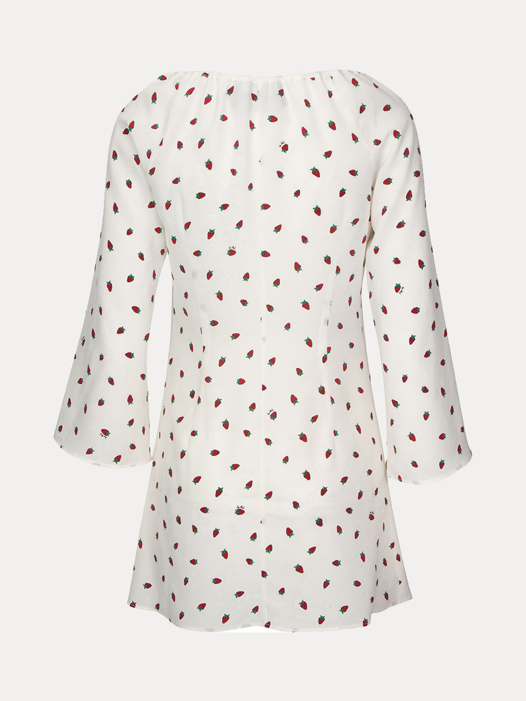 White / Red Realisation Par The Luna Dress | US-643870ZXG