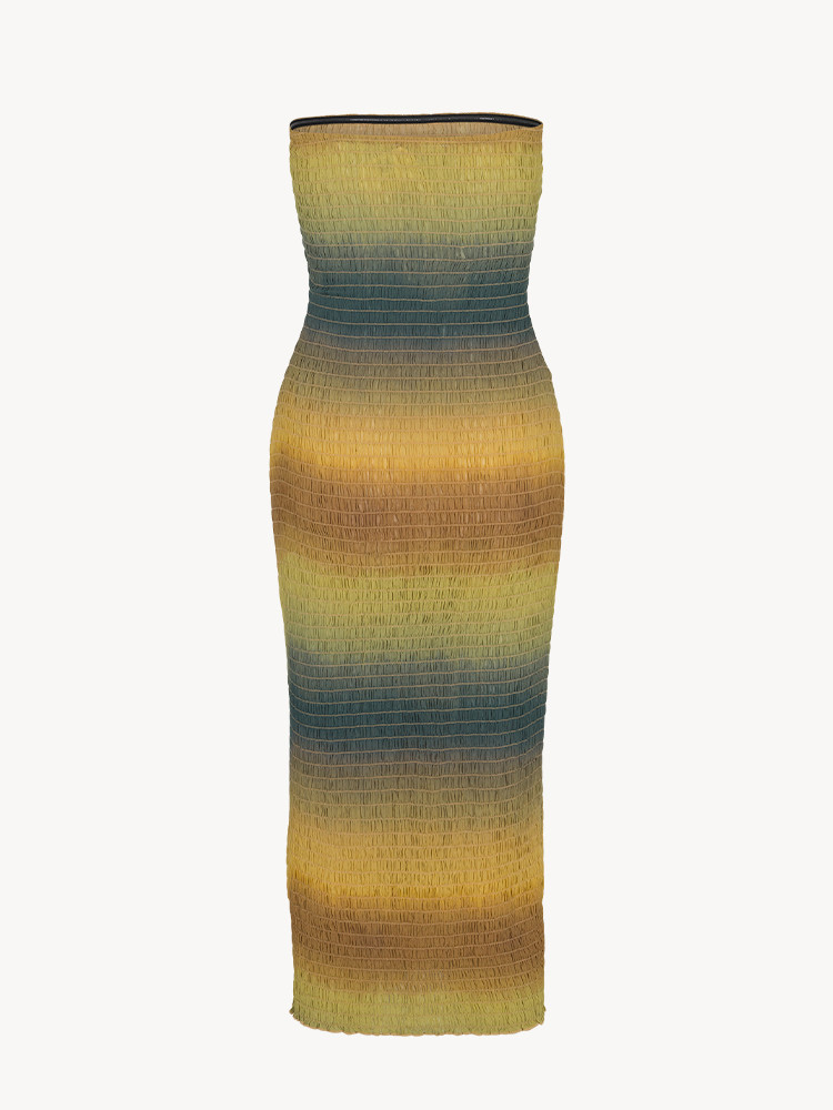 Yellow / Brown / Indigo Realisation Par The Jade Dress | US-510826CUM