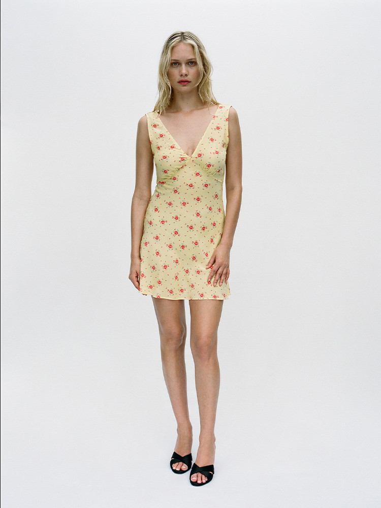 Yellow / Red Realisation Par The Isabelli Dress | US-024896KJU